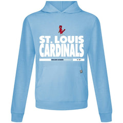 St. Louis Cardinals Levelwear Relay Center Stage Long Sleeve Hooded T-Shirt Light Blue