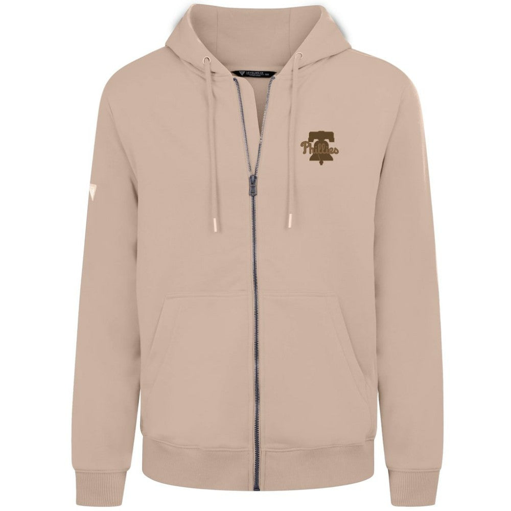Philadelphia Phillies Levelwear Podium Full-Zip Hoodie Khaki