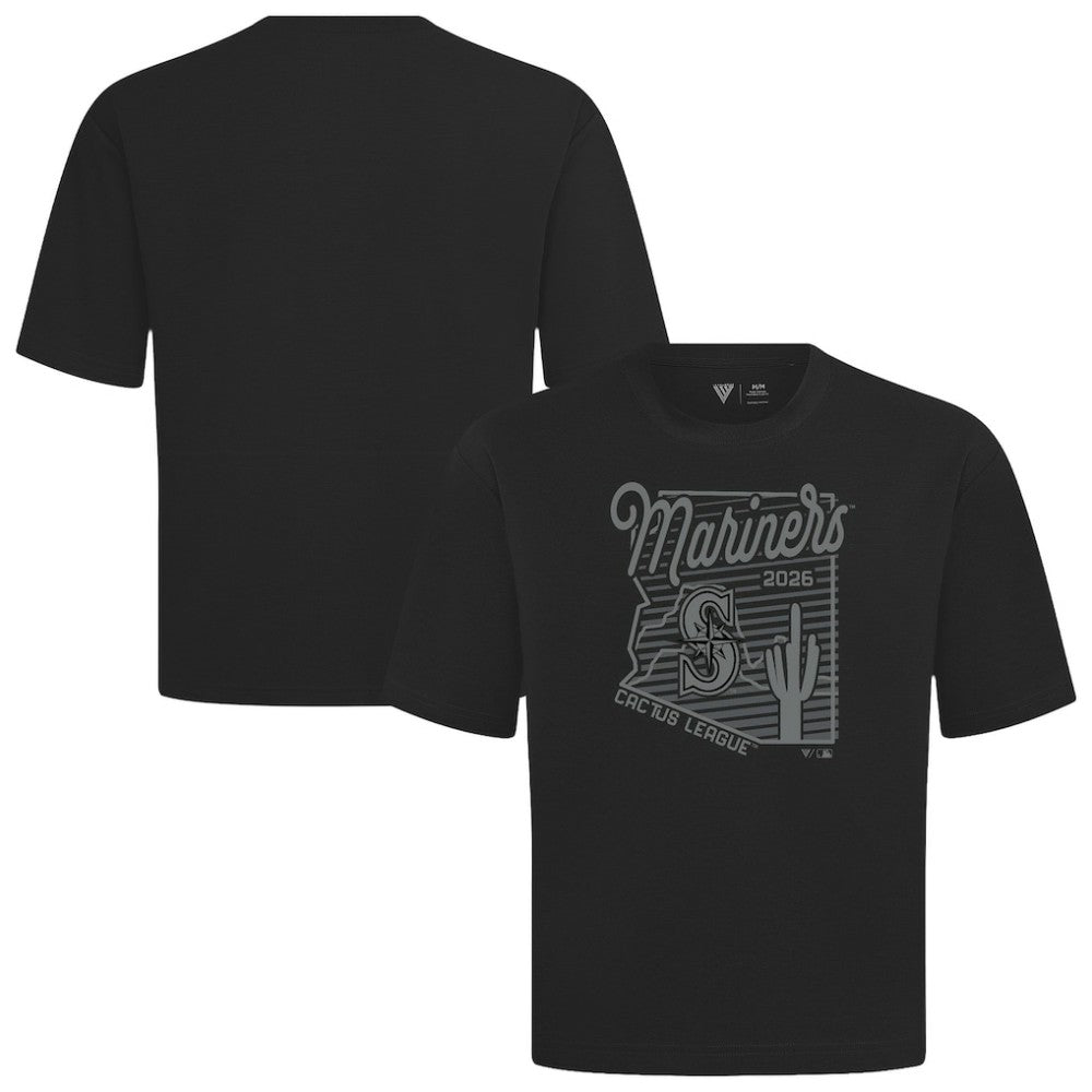 Seattle Mariners Levelwear Sunrise Luxe Signature Knit T-Shirt Black