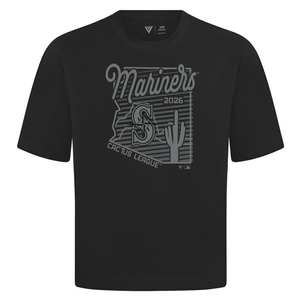 Seattle Mariners Levelwear Sunrise Luxe Signature Knit T-Shirt Black