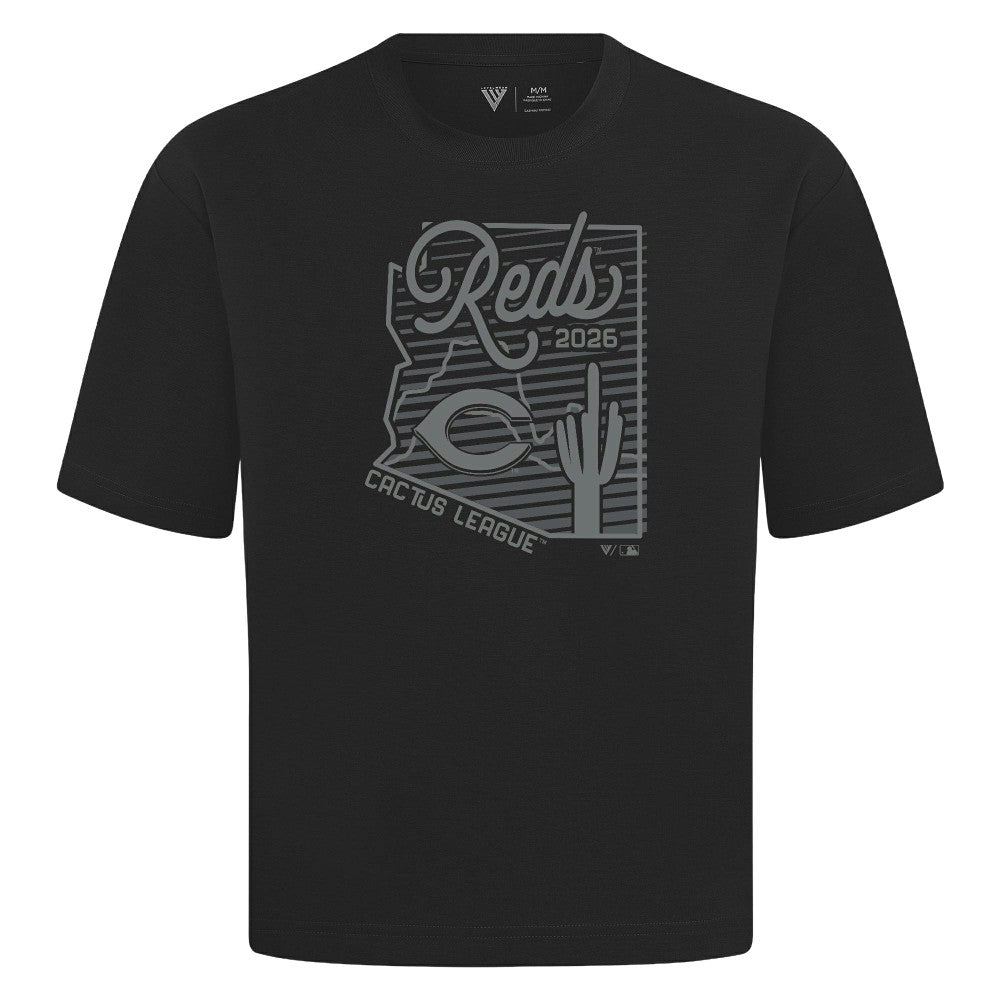 Cincinnati Reds Levelwear Sunrise Luxe Signature Knit T-Shirt Black