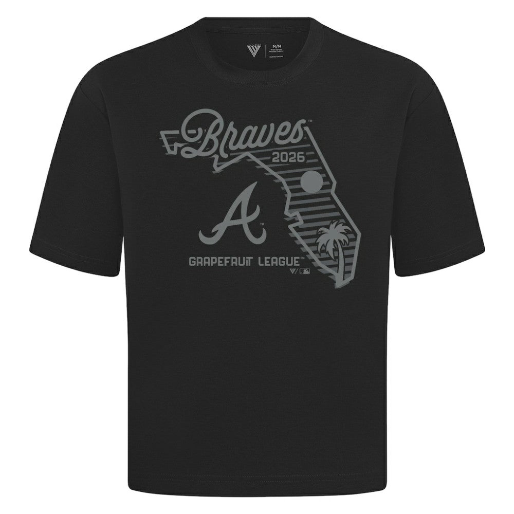 Atlanta Braves Levelwear Sunrise Luxe Signature Knit T-Shirt Black