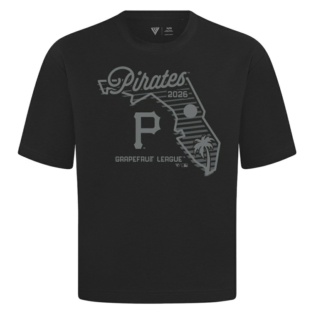 Pittsburgh Pirates Levelwear Sunrise Luxe Signature Knit T-Shirt Black