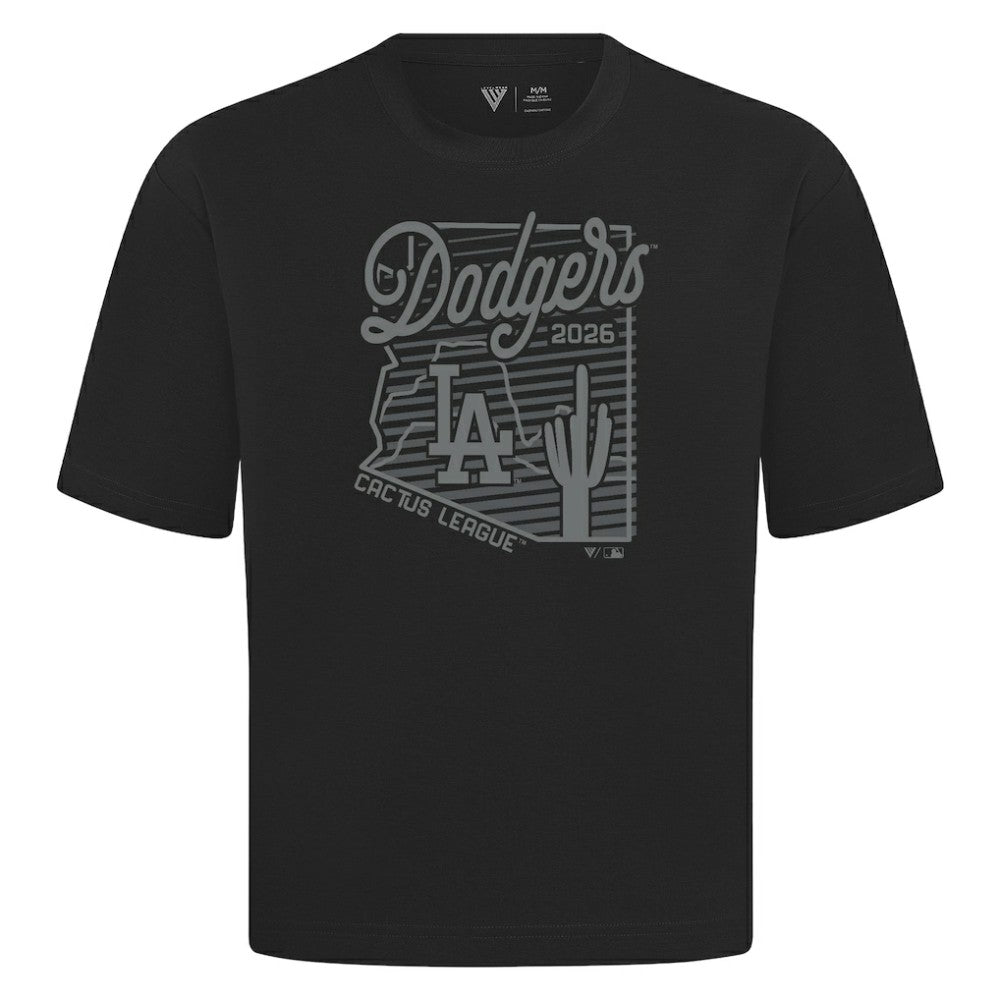 Los Angeles Dodgers Levelwear Sunrise Luxe Signature Knit T-Shirt Black