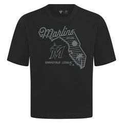 Miami Marlins Levelwear Sunrise Luxe Signature Knit T-Shirt Black