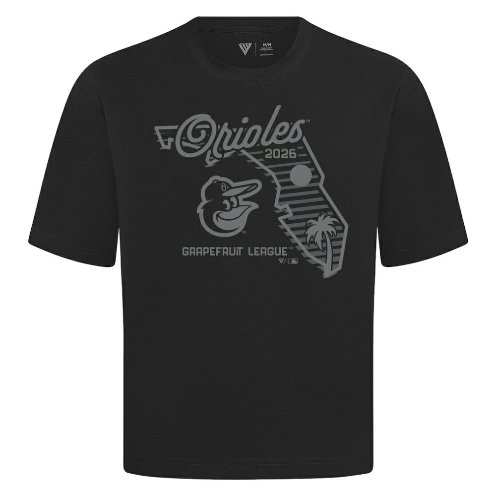 Baltimore Orioles Levelwear Sunrise Luxe Signature Knit T-Shirt Black