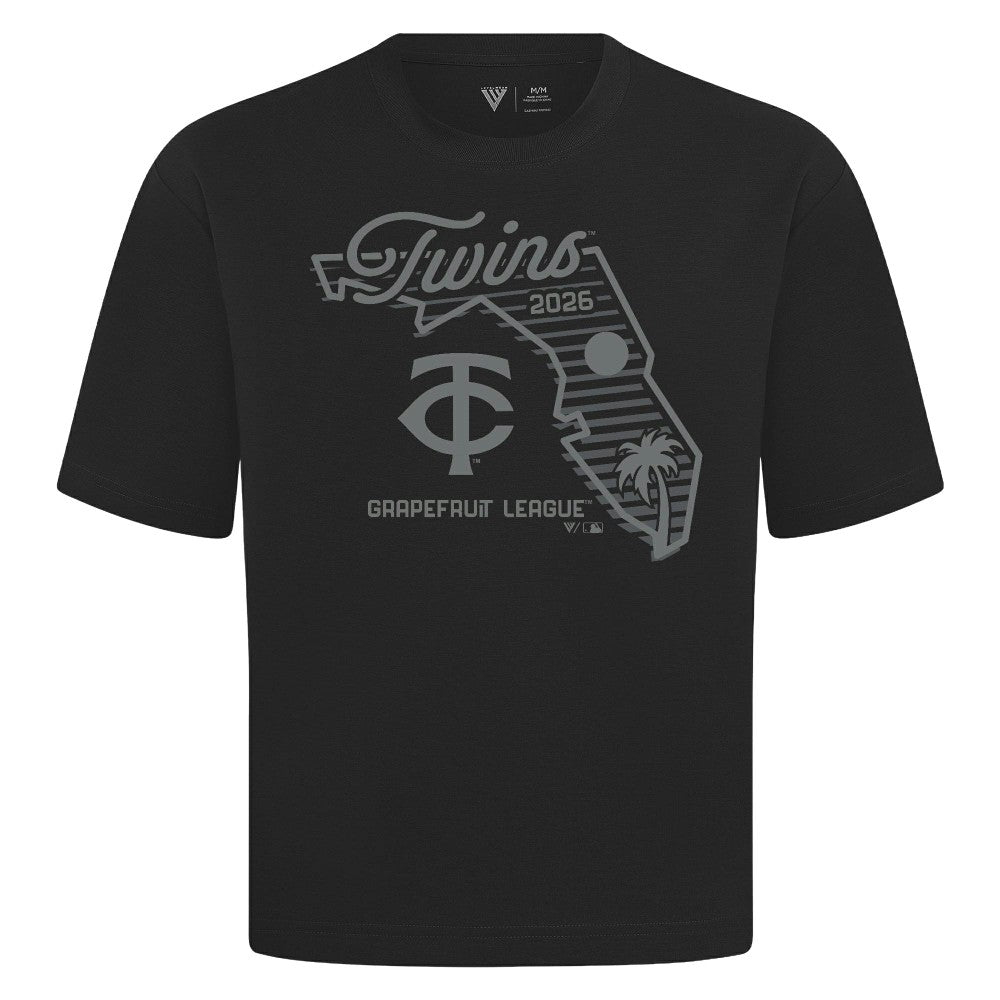Minnesota Twins Levelwear Sunrise Luxe Signature Knit T-Shirt Black