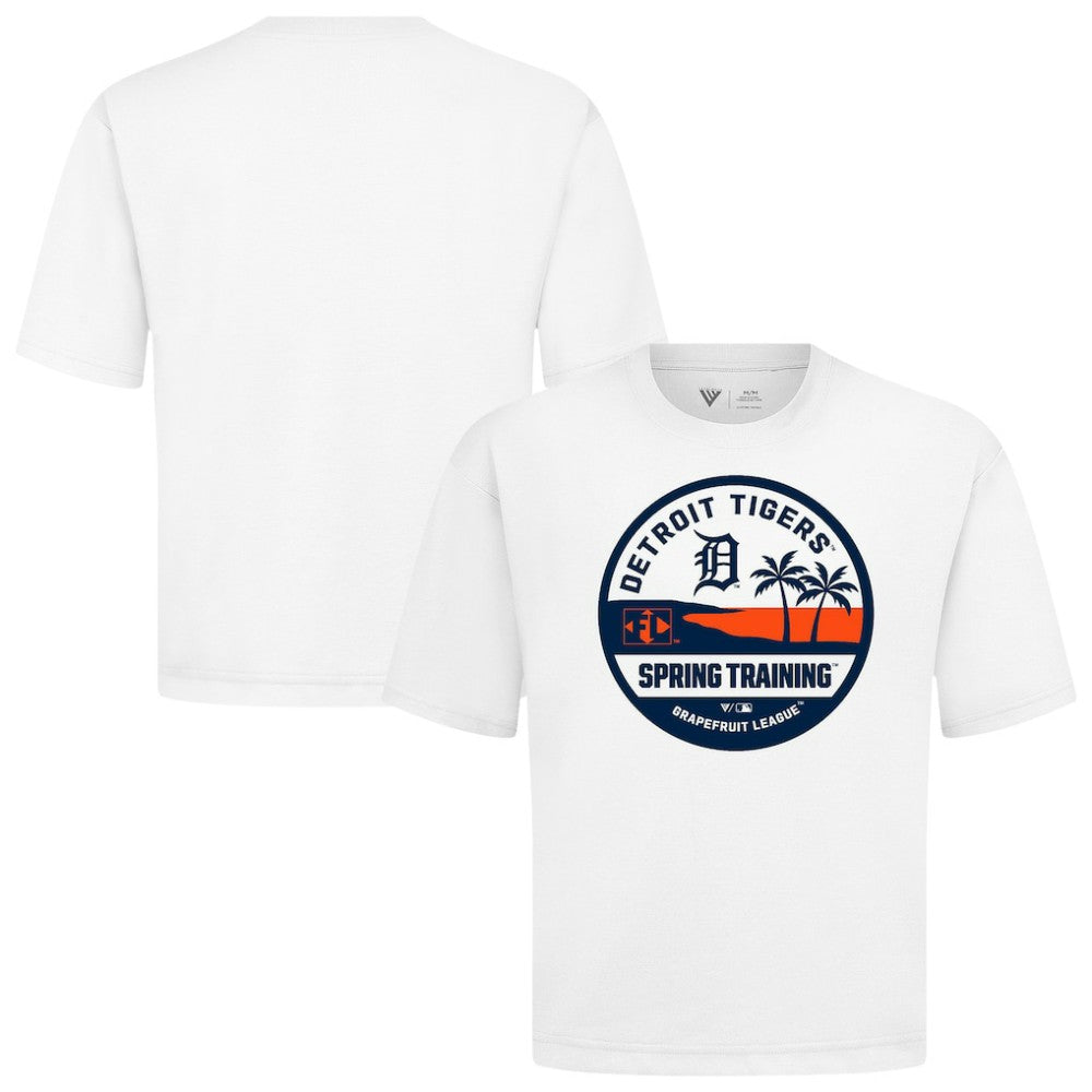 Detroit Tigers Levelwear Spring Training Badge Luxe Signature Knit T-Shirt White