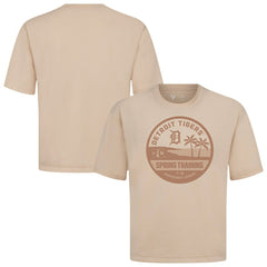 Detroit Tigers Levelwear Spring Training Badge Luxe Signature Knit T-Shirt Khaki