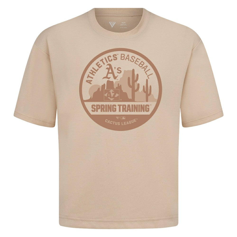 Athletics Levelwear Spring Training Badge Luxe Signature Knit T-Shirt Khaki