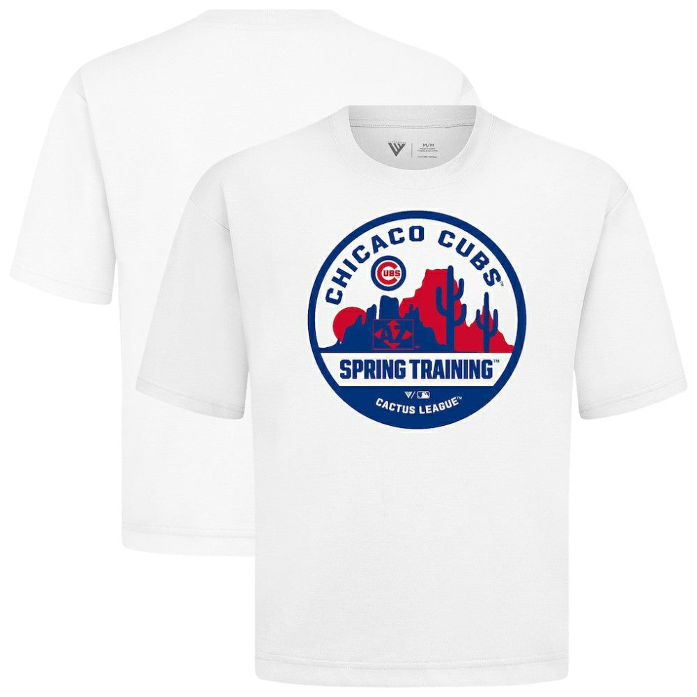 Chicago Cubs Levelwear Spring Training Badge Luxe Signature Knit T-Shirt White