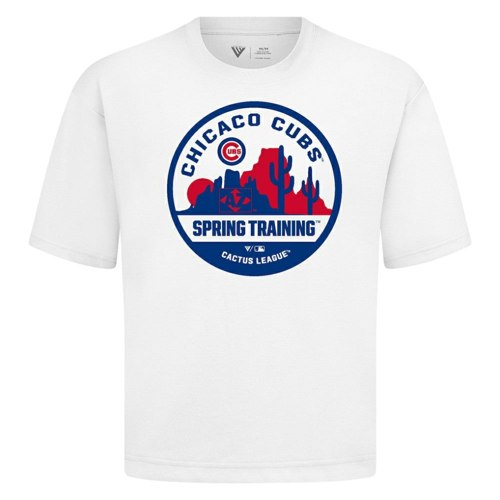 Chicago Cubs Levelwear Spring Training Badge Luxe Signature Knit T-Shirt White