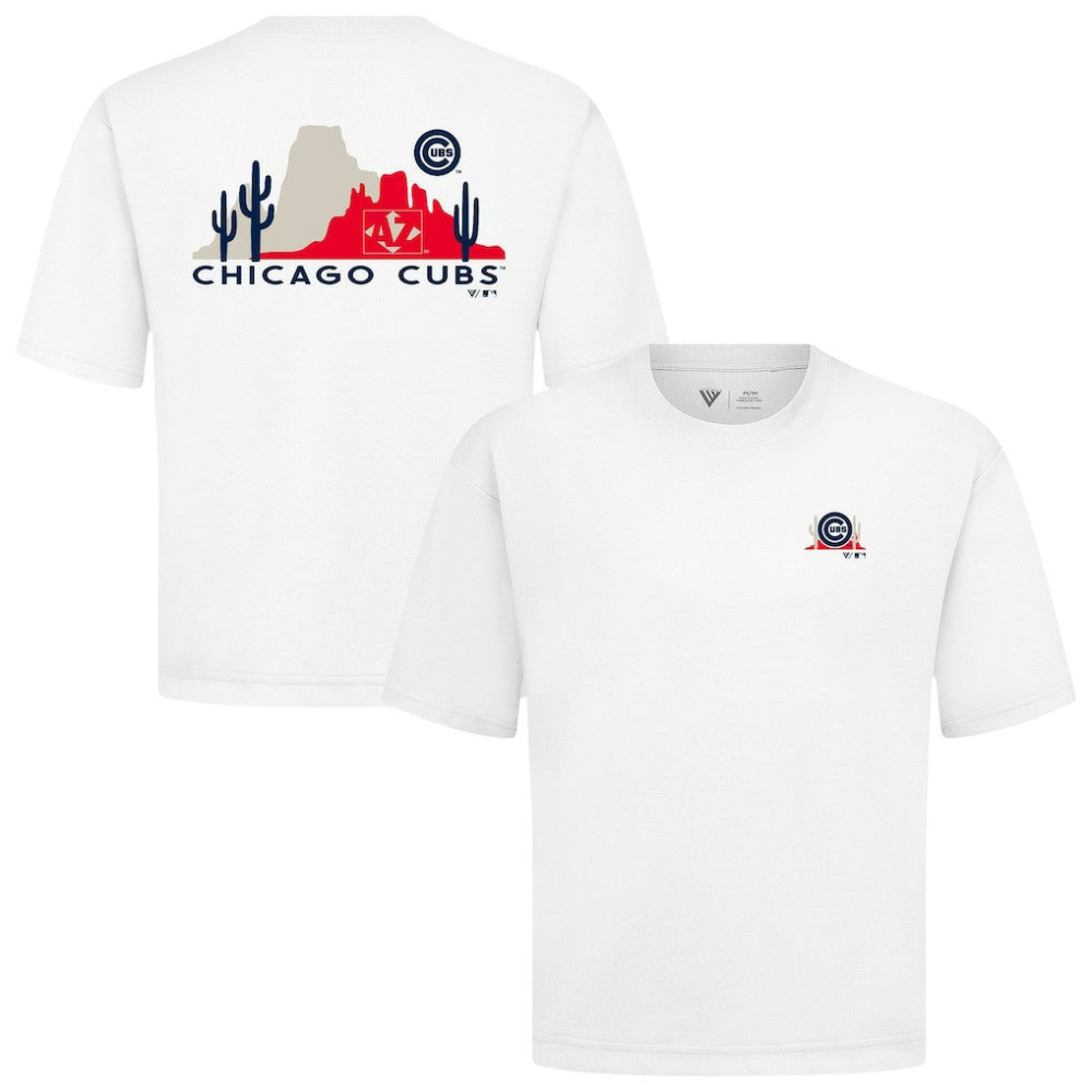 Chicago Cubs Levelwear  Luxe Signature Knit T-Shirt White