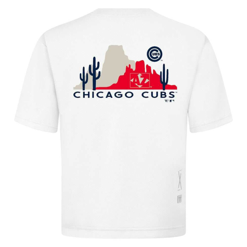 Chicago Cubs Levelwear  Luxe Signature Knit T-Shirt White