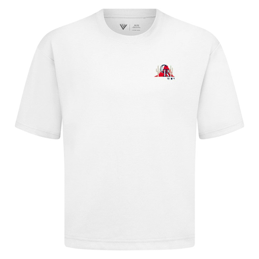Colorado Rockies Levelwear  Luxe Signature Knit T-Shirt White