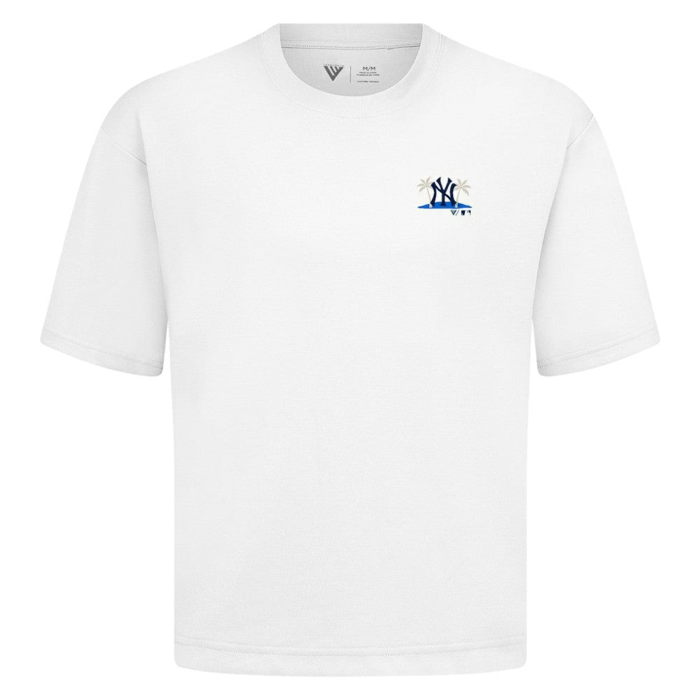 New York Yankees Levelwear  Luxe Signature Knit T-Shirt White
