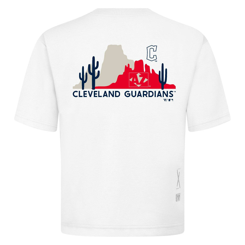 Cleveland Guardians Levelwear Panoramic Luxe Signature Knit T-Shirt White