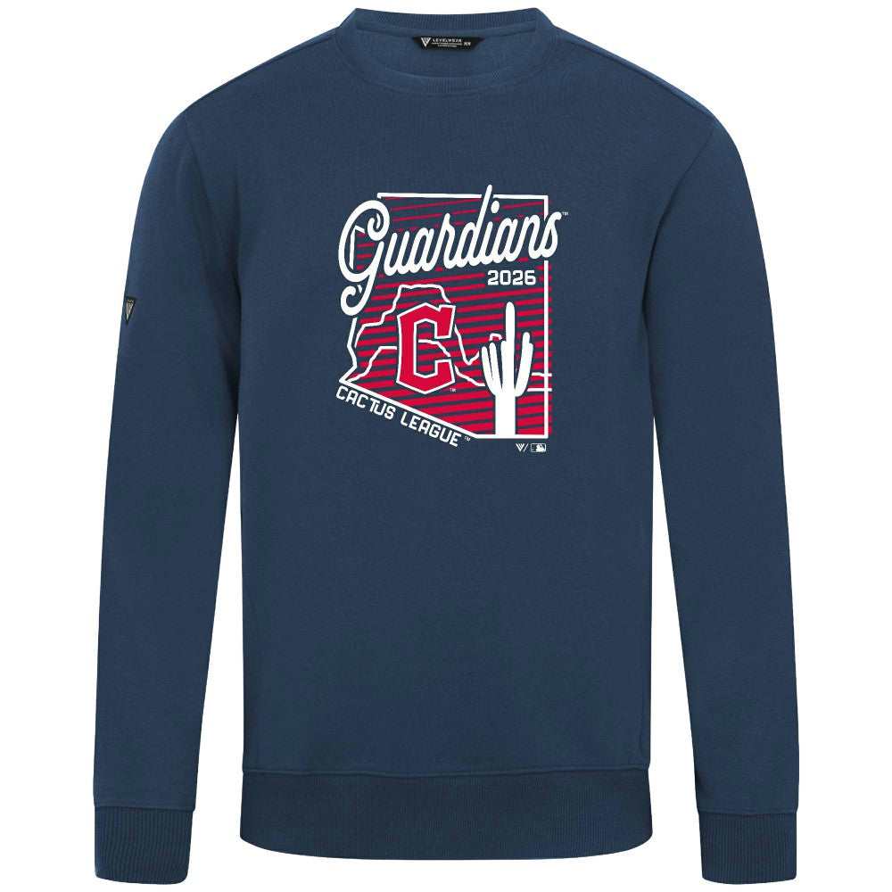 Cleveland Guardians Levelwear Zane Sunrise Sweatshirt Navy