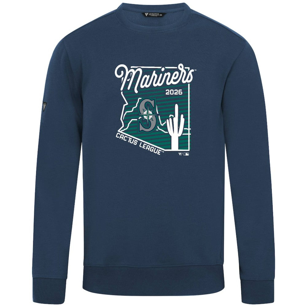 Seattle Mariners Levelwear Zane Sunrise Sweatshirt Navy