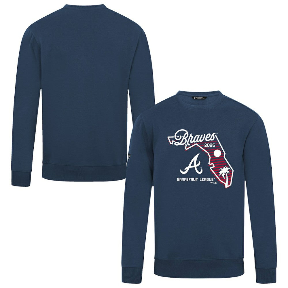 Atlanta Braves Levelwear Zane Sunrise Sweatshirt Navy