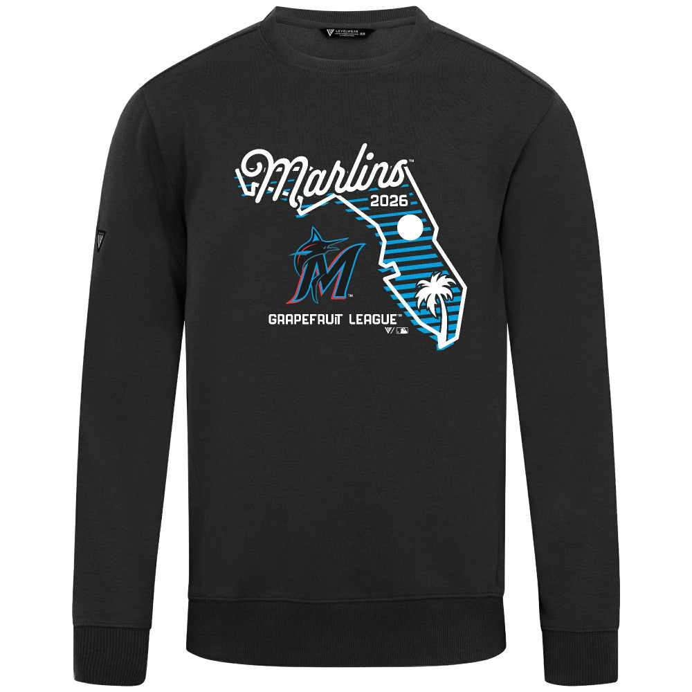 Miami Marlins Levelwear Zane Sunrise Sweatshirt Black