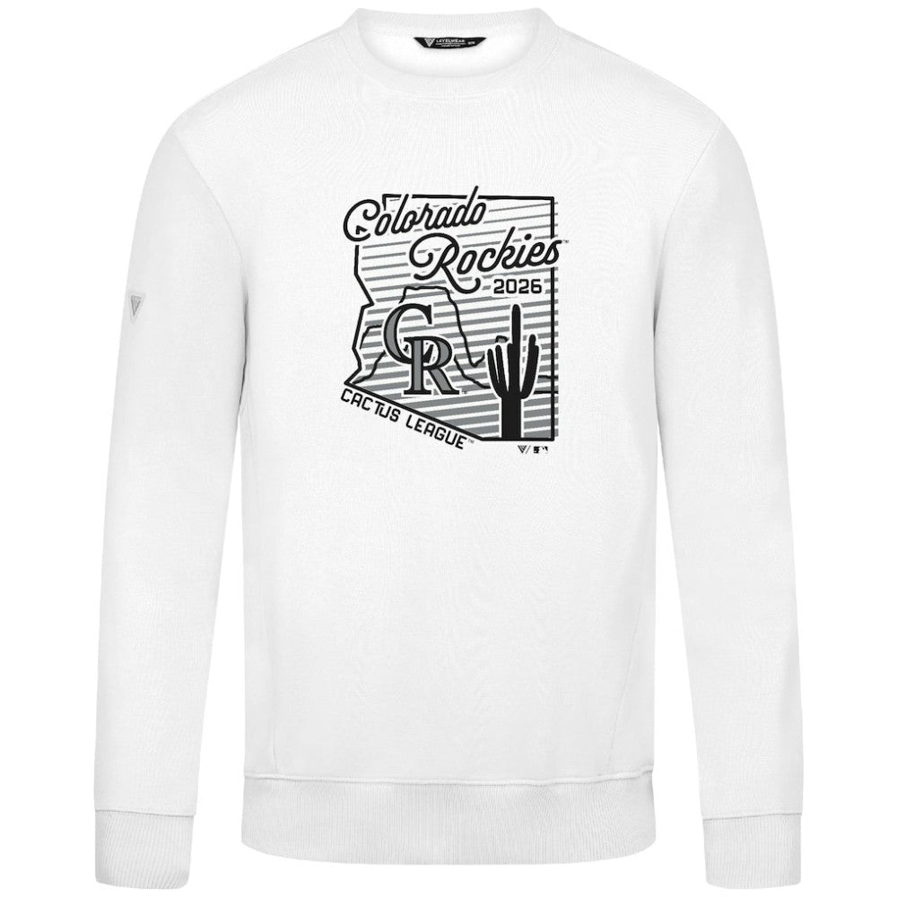 Colorado Rockies Levelwear Zane Sunrise Sweatshirt White