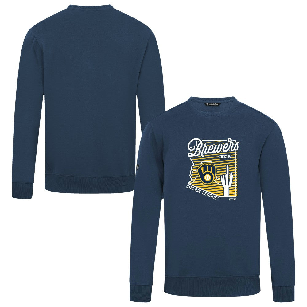 Milwaukee Brewers Levelwear Zane Sunrise Sweatshirt Navy