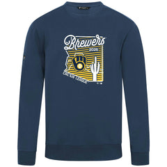 Milwaukee Brewers Levelwear Zane Sunrise Sweatshirt Navy