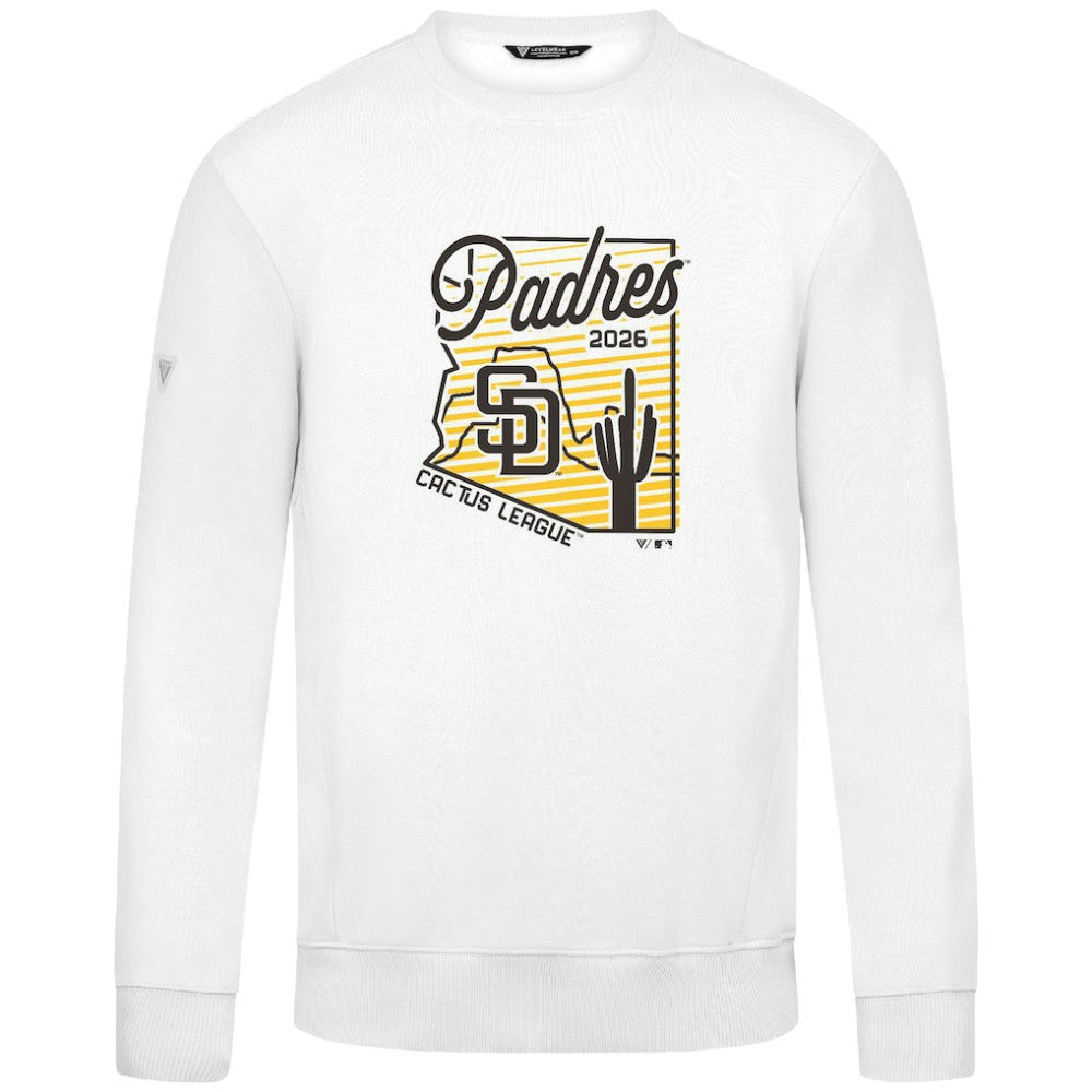 San Diego Padres Levelwear Zane Sunrise Sweatshirt White