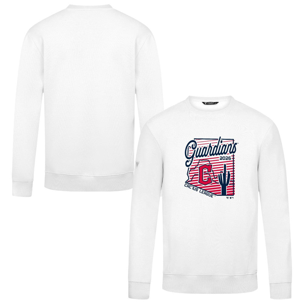 Cleveland Guardians Levelwear Zane Sunrise Sweatshirt White
