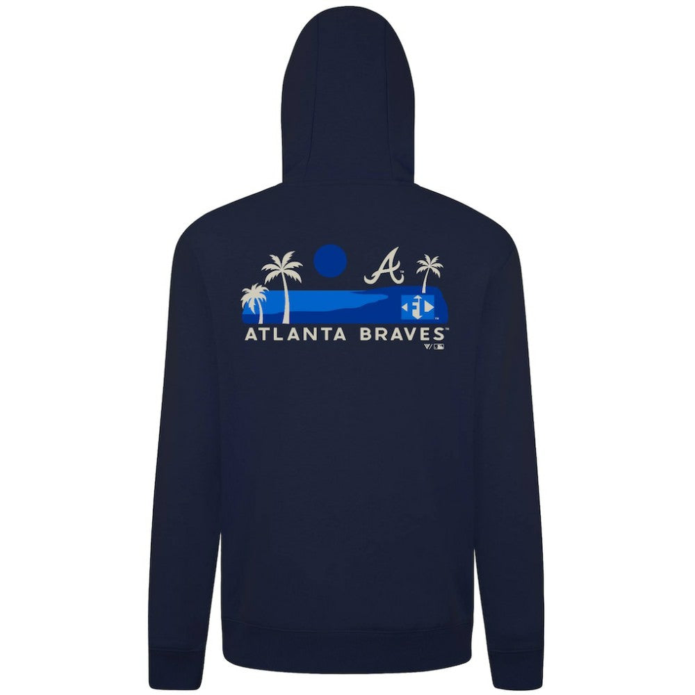Atlanta Braves Levelwear Panoramic Podium Hoodie Navy