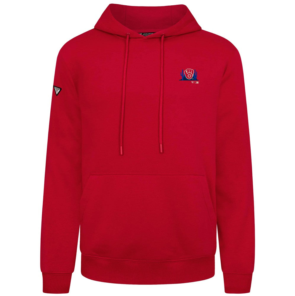 Milwaukee Brewers Levelwear Panoramic Podium Hoodie Red