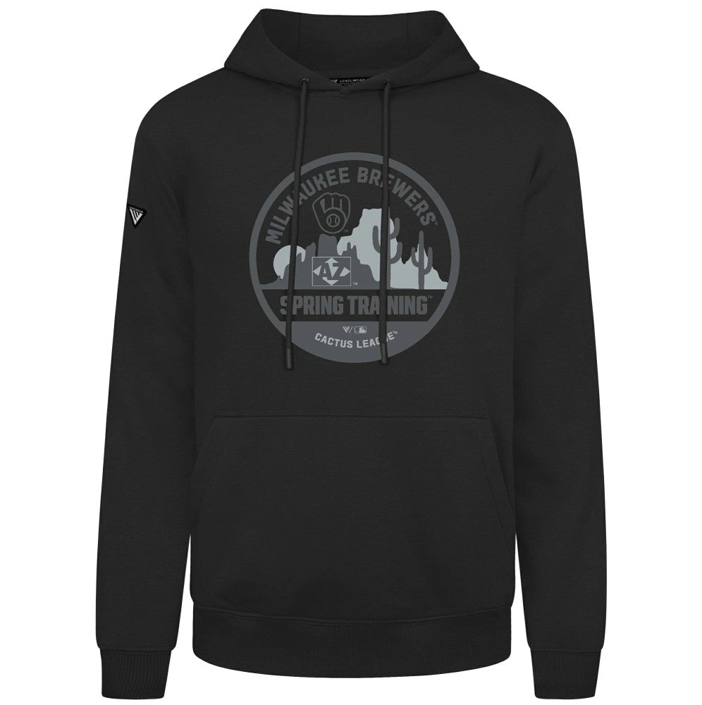 Milwaukee Brewers Levelwear Spring Badge Podium Hoodie Black