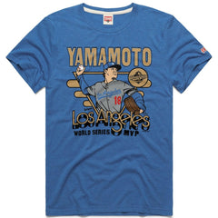Yoshinobu Yamamoto Los Angeles Dodgers Homage Unisex 2026 Gold Collection World Series MVP Tri-Blend T-Shirt Royal