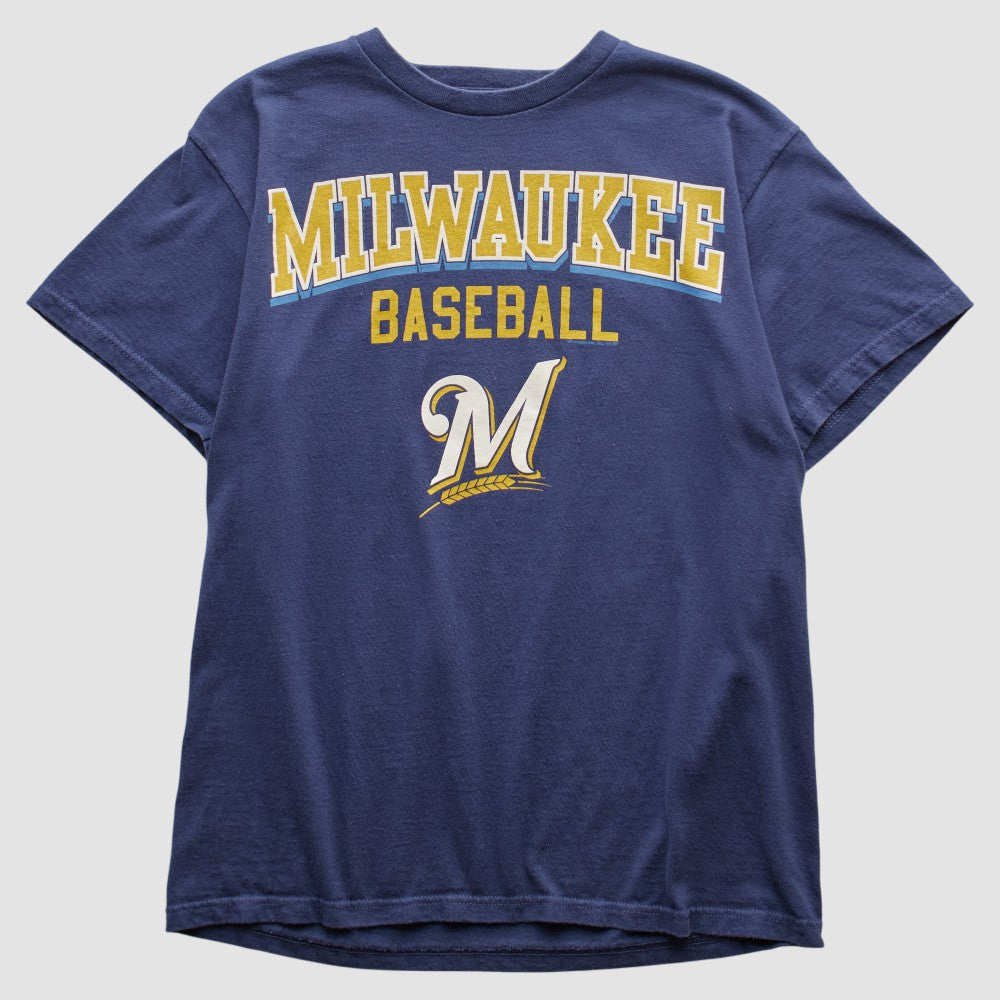 Milwaukee Brewers Genuine Merchandise 2000s T-shirt Navy Vintage