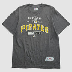 Pittsburgh Pirates Majestic 2010s T-shirt Dark Heather Gray Vintage