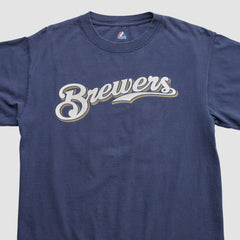 Milwaukee Brewers Majestic 2000s T-shirt Navy Vintage
