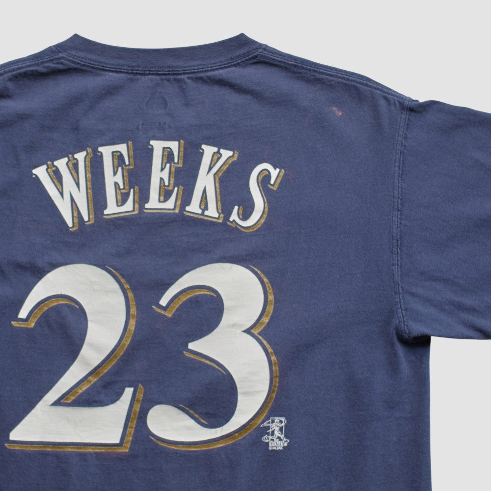 Milwaukee Brewers Majestic 2000s T-shirt Navy Vintage