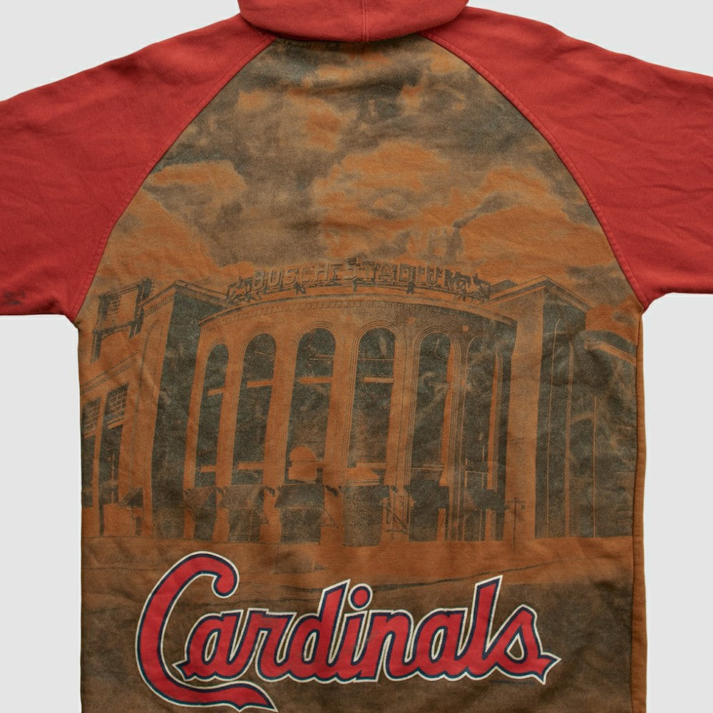 St. Louis Cardinals Majestic 2010s Hooded Pullover Sweatshirt Brown Vintage
