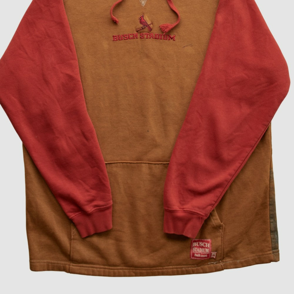 St. Louis Cardinals Majestic 2010s Hooded Pullover Sweatshirt Brown Vintage