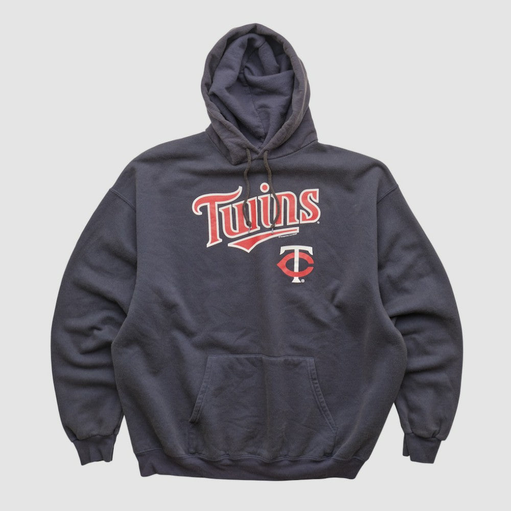 Minnesota Twins MLB 2000s Hooded Pullover Sweatshirt Navy Vintage