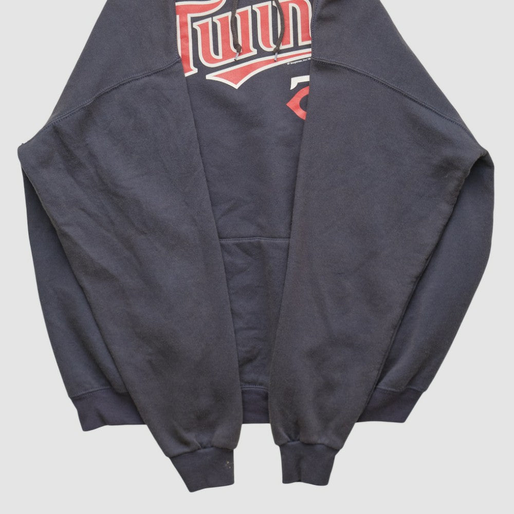Minnesota Twins MLB 2000s Hooded Pullover Sweatshirt Navy Vintage