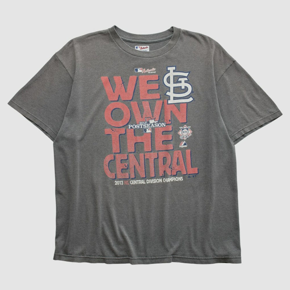 St. Louis Cardinals Majestic 2013 T-shirt Dark Heather Gray Vintage