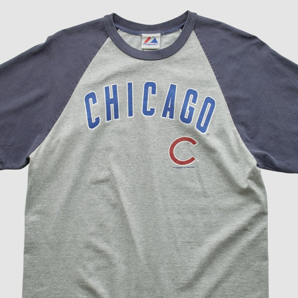 Chicago Cubs Majestic 2000s T-shirt Heather Gray Vintage