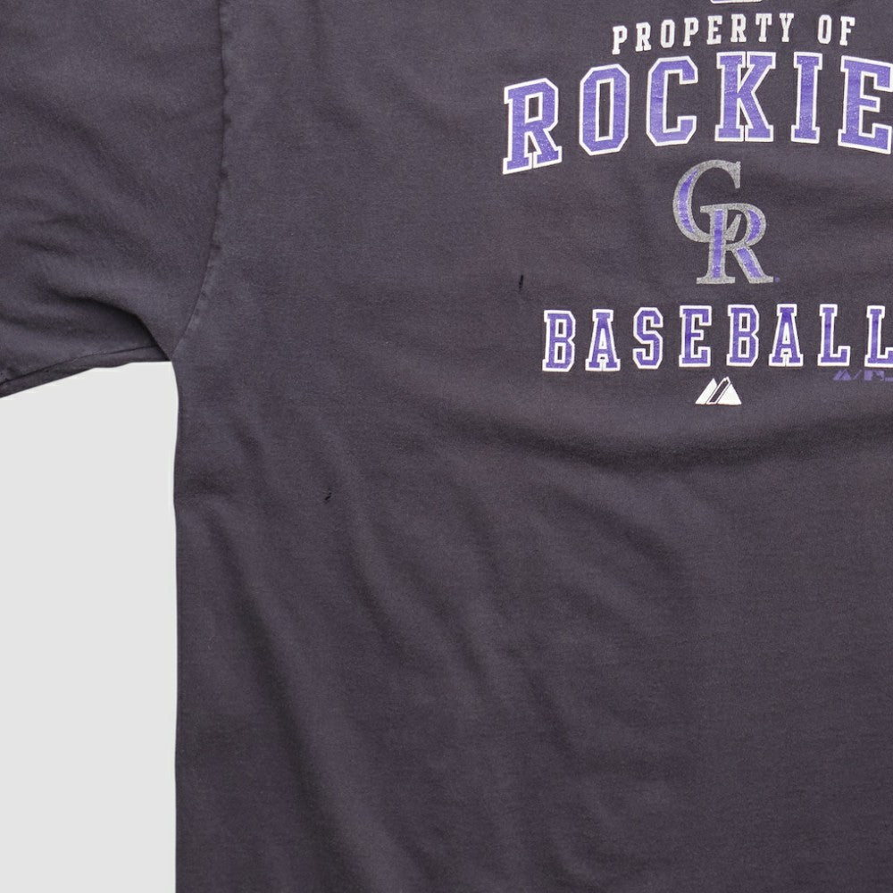 Colorado Rockies Majestic 2000s T-shirt Charcoal