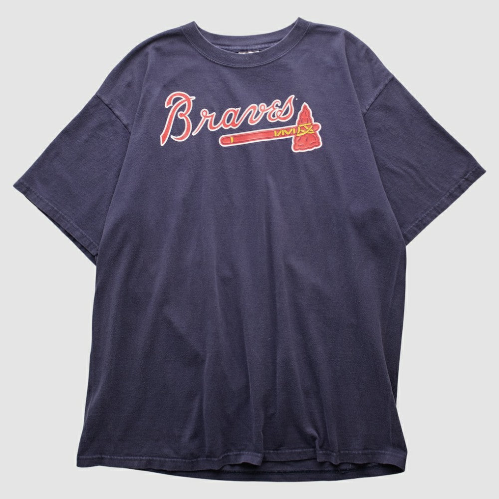Atlanta Braves Majestic 2000s T-shirt Navy Vintage