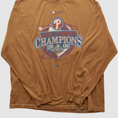 Philadelphia Phillies Alstyle 2008 Long Sleeve T-shirt Tan Vintage