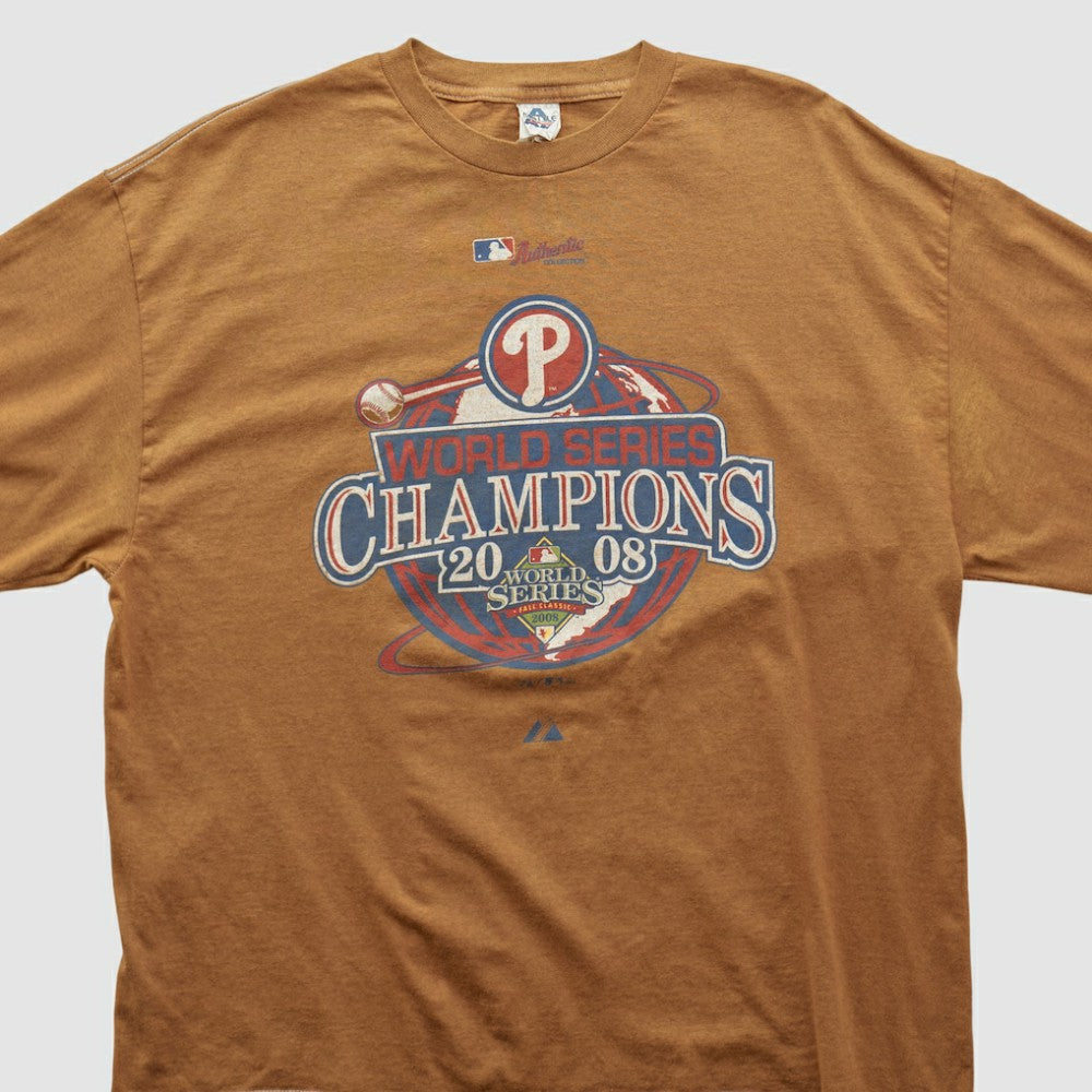 Philadelphia Phillies Alstyle 2008 Long Sleeve T-shirt Tan Vintage