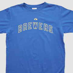 Milwaukee Brewers Majestic 2000s T-shirt Blue Vintage