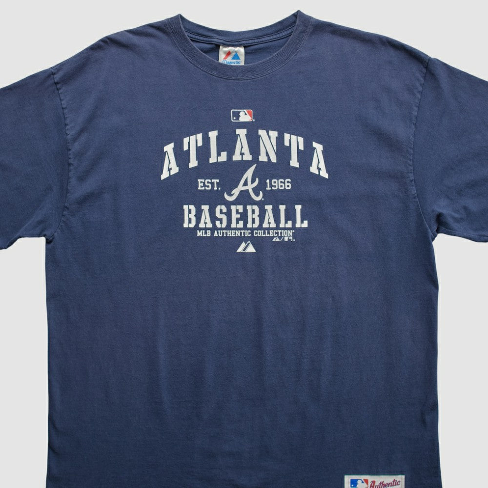 Atlanta Braves Majestic 2010 T-shirt Navy Vintage